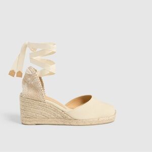 Castañer Carina Wedge Espadrille in Ivory NWT